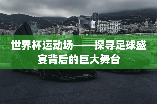 世界杯运动场——探寻足球盛宴背后的巨大舞台