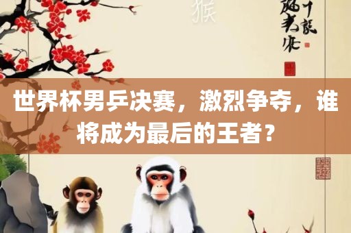 世界杯男乒决赛，激烈争夺，谁将成为最后的王者？