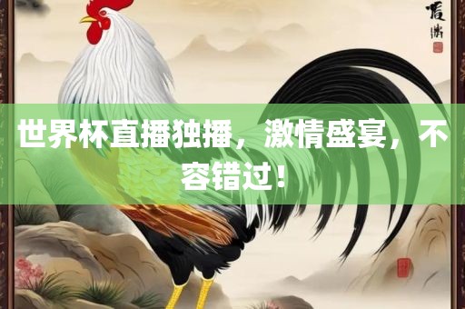 世界杯直播独播，激情盛宴，不容错过！