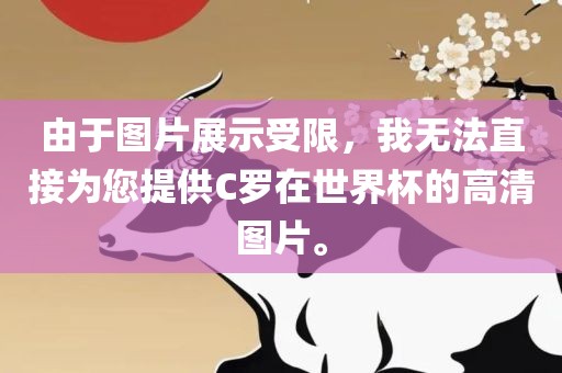 由于图片展示受限，我无法直接为您提供C罗在世界杯的高清图片。