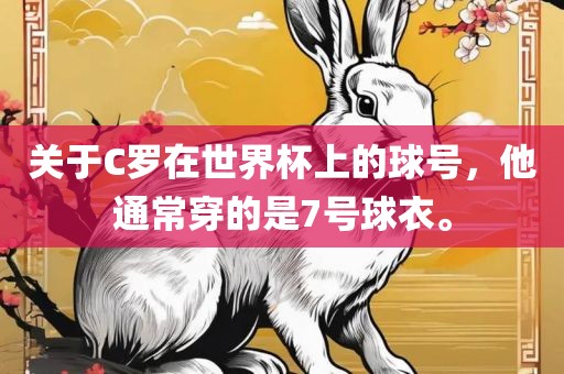 关于C罗在世界杯上的球号，他通常穿的是7号球衣。