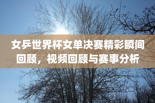 女乒世界杯女单决赛精彩瞬间回顾，视频回顾与赛事分析