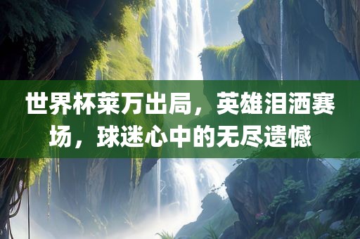 世界杯莱万出局，英雄泪洒赛场，球迷心中的无尽遗憾