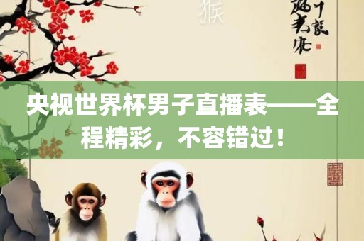 央视世界杯男子直播表——全程精彩，不容错过！